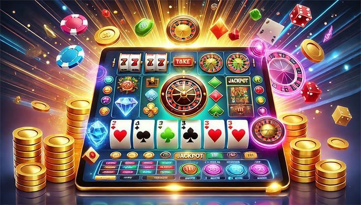 Antarmuka permainan Ikan Jackpot di platform autowin88 dengan elemen penembakan dan ikan-ikan digital